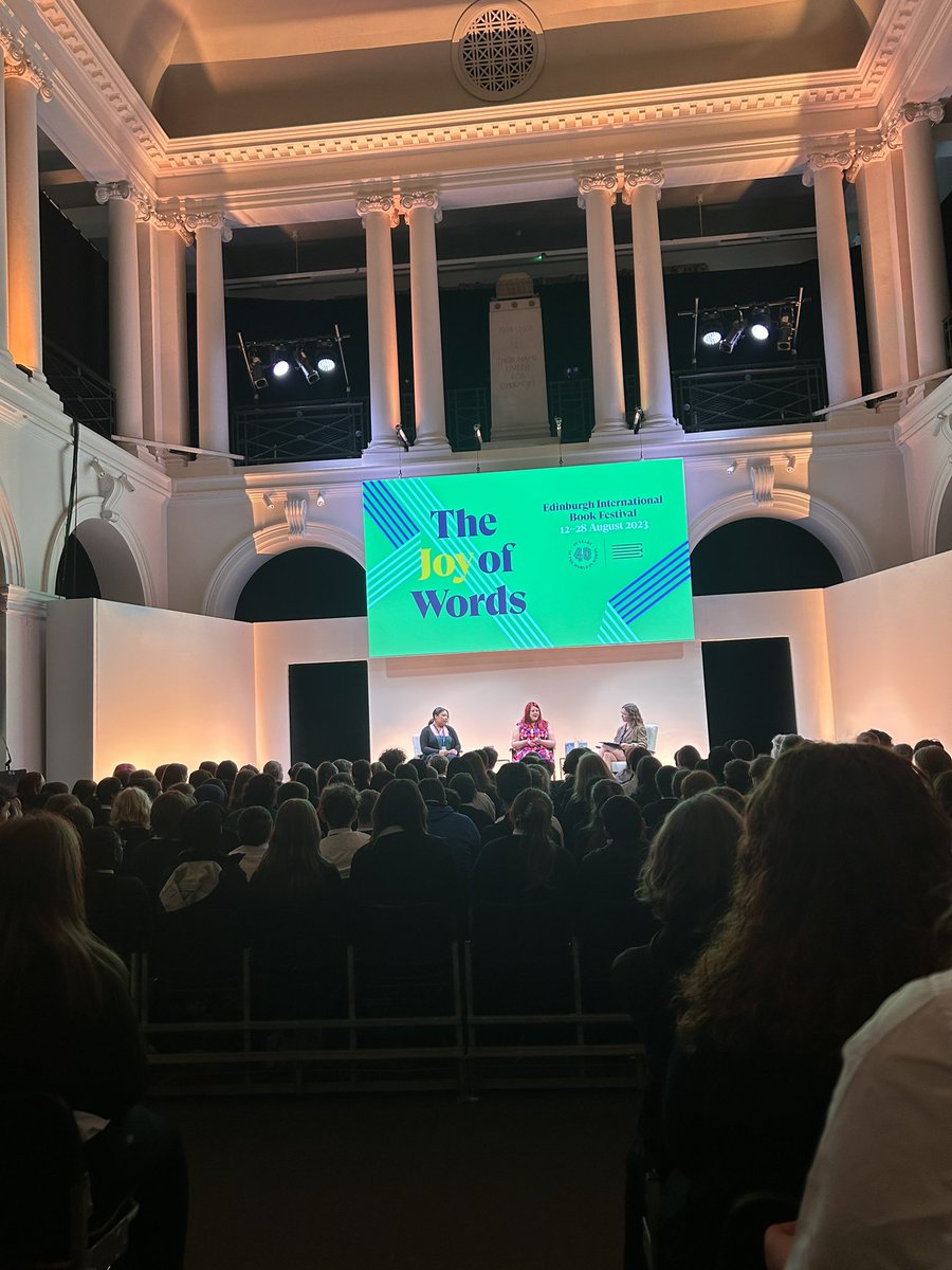 KnoxEnglish's tweet photo. S2 and S3 pupils had the opportunity to attend The Edinburgh Book Festival this week! We listened to some great talks and Q&amp;As by authors like Nikesh Shukla, Amara Sage &amp; William Hussey. Pupils were also gifted free books and could get them signed by the authors! 📚 @knoxacademy https://t.co/LymE2Dpg0k