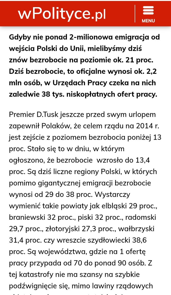 ZamachSmolenski's tweet photo. Sukces @donaldtusk 14,4 % bezrobocia !!!!
#SukcesTuska ponad 2,2 mln Polaków bez pracy !!!!
#SukcesTuska ok 3 mln Polaków w skrajnej biedzie !!!!

#SukcesPiS= #KlęskaTuska bezrobocie 5% !!!!
3 x MNIEJSZE BEZROBOCIE , bez pracy ok 0,8 mln Polaków !!!!
#4xNIE_15X_PiS_TAK 💪🇵🇱💪 https://t.co/nX0rvocgpS