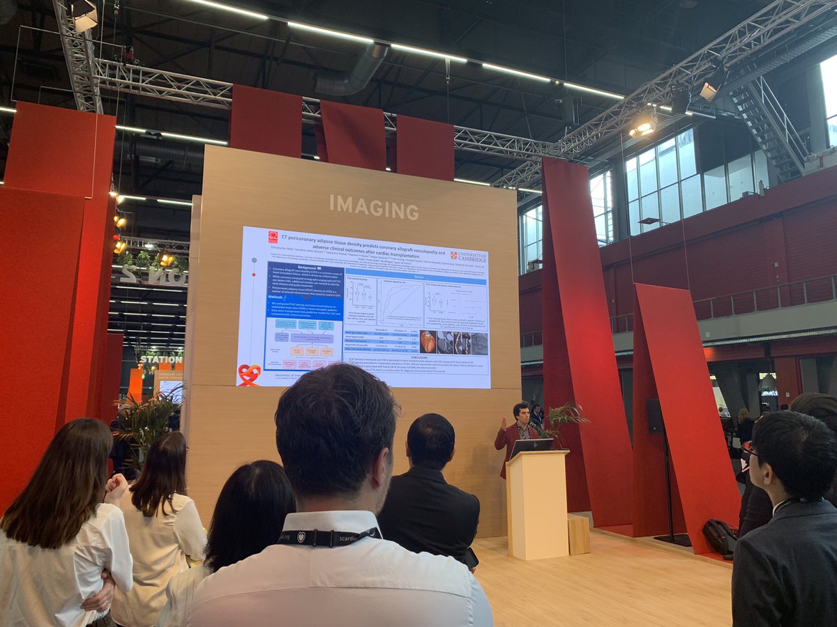 Exciting to see a full moderated poster session #ESCCongress dedicated to pericoronary fat imaging by #yesCCT. Impressive progress in the field over the last 6 years. @Charis_Oxford @AlAntonopoulos