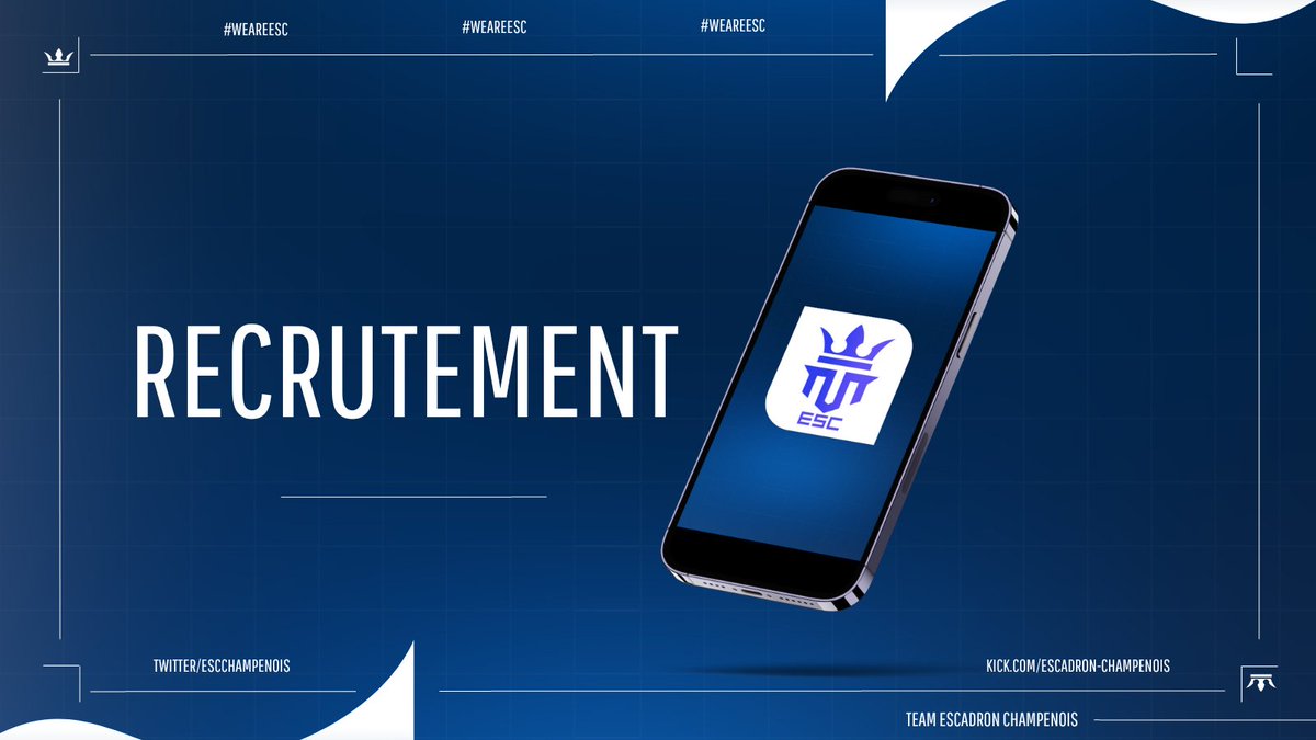 ESCChampenois's tweet photo. 🚨 Recrutement 🚨

Nous sommes à la recherche d'une personne motivée. 🫵

➡️ Poste recherché : Recruteur 
➡️ Passionnée d'esport 
➡️ Âge minimum 18 ans

Vous êtes un crack dans le domaine du recrutement, Alors denichez-nous des pépites 🎮

👉https://t.co/nS4EViC107

#WeAreEsc https://t.co/yL0uVzy3h6