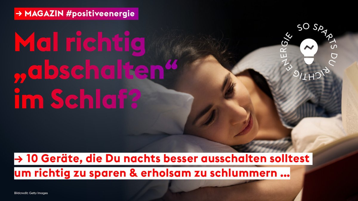 8 % Ersparnis sind für eine dreiköpfige Familie drin, wenn elektronische Geräte nachts ausgeschaltet werden. 💰😲 Los geht's!! 💪
Doch Vorsicht: Nicht alle Geräte mögen es per se, vom Strom genommen zu werden.🔌 Die TOP 10 Energiefresser-Geräte sind: mehr.enercity.de/pe_schalstroms…