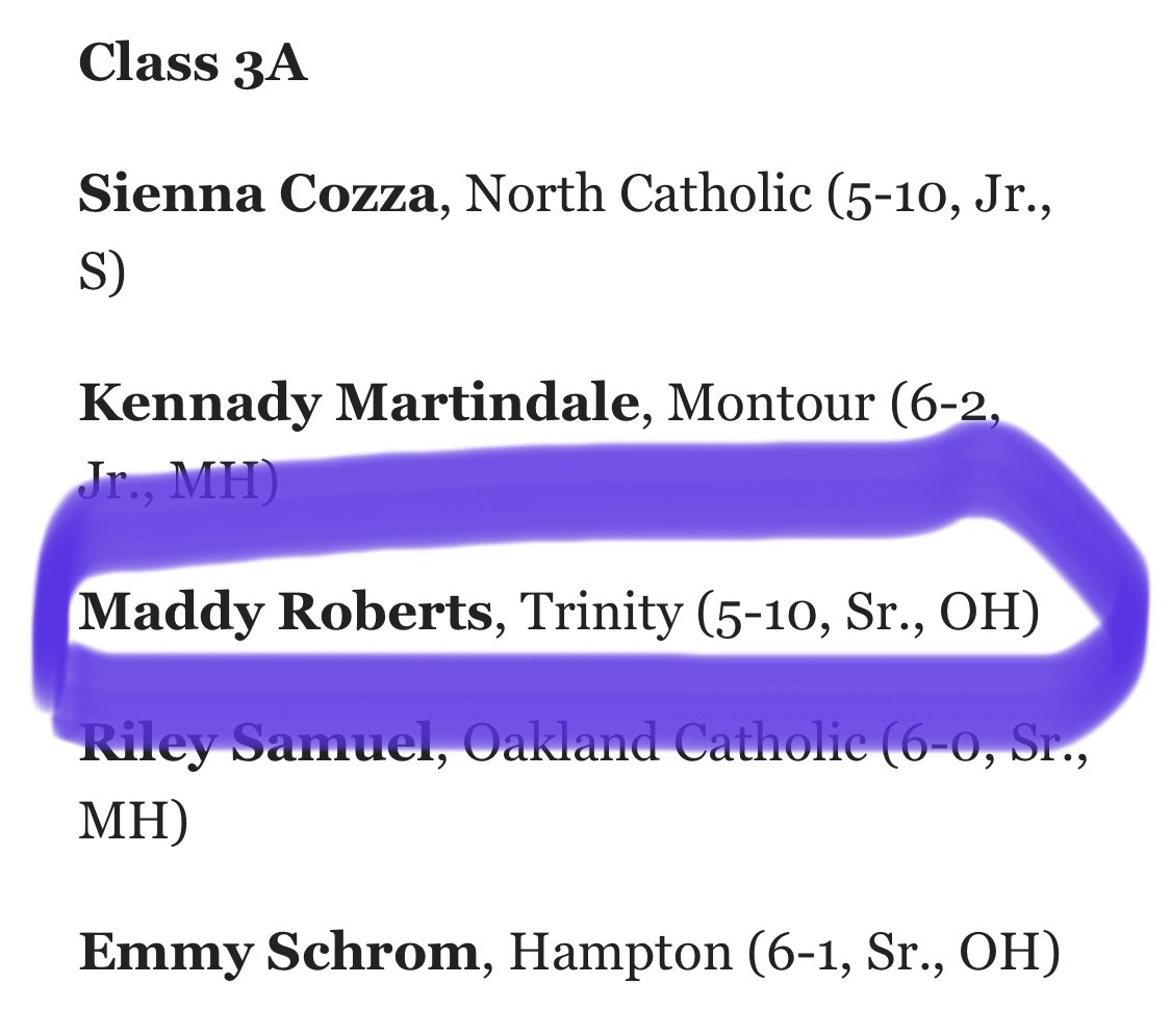 Congratulations <a href="/maddy__roberts/">Maddy Roberts</a> for being named a Player to Watch in 3A! 💙🏐 #thillvball #hillervball #letsgo