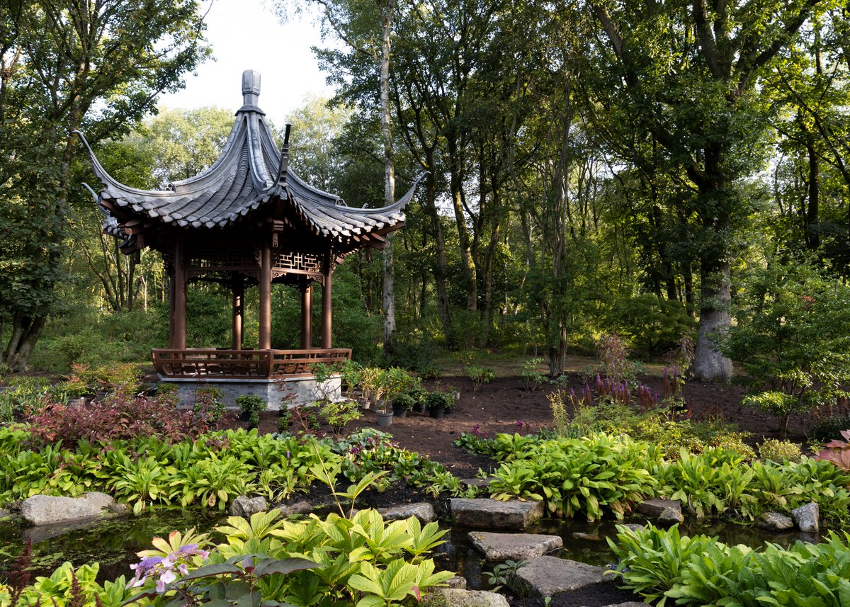 The_RHS's tweet photo. Earlier this week, to celebrate the opening of the Music Pavilion in the Chinese Streamside Garden at @RHSBridgewater, we welcomed guests from the Manchester Chinese community and there was even an amazing dragon dance 🐉

Book your visit to see it: https://t.co/KZXEh4gmS9 https://t.co/UY0dAvvpZ7
