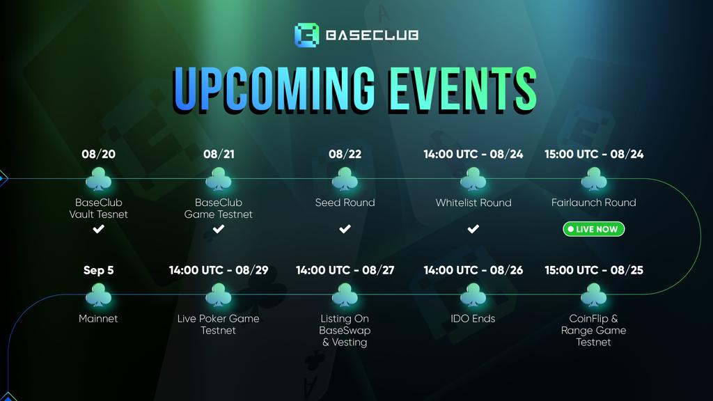 KolRcb's tweet photo. 🚀 Mark your calendars for August 🎲
We've passed impressive milestones, But that's just the beginning - we've got exciting plans in the pipeline that we can't wait to unveil.
Comment on the event that excites you the most. 👇
Make sure to turn your 🔔 on.
#BaseClub $BCLUB https://t.co/eoEsGJbZ0F