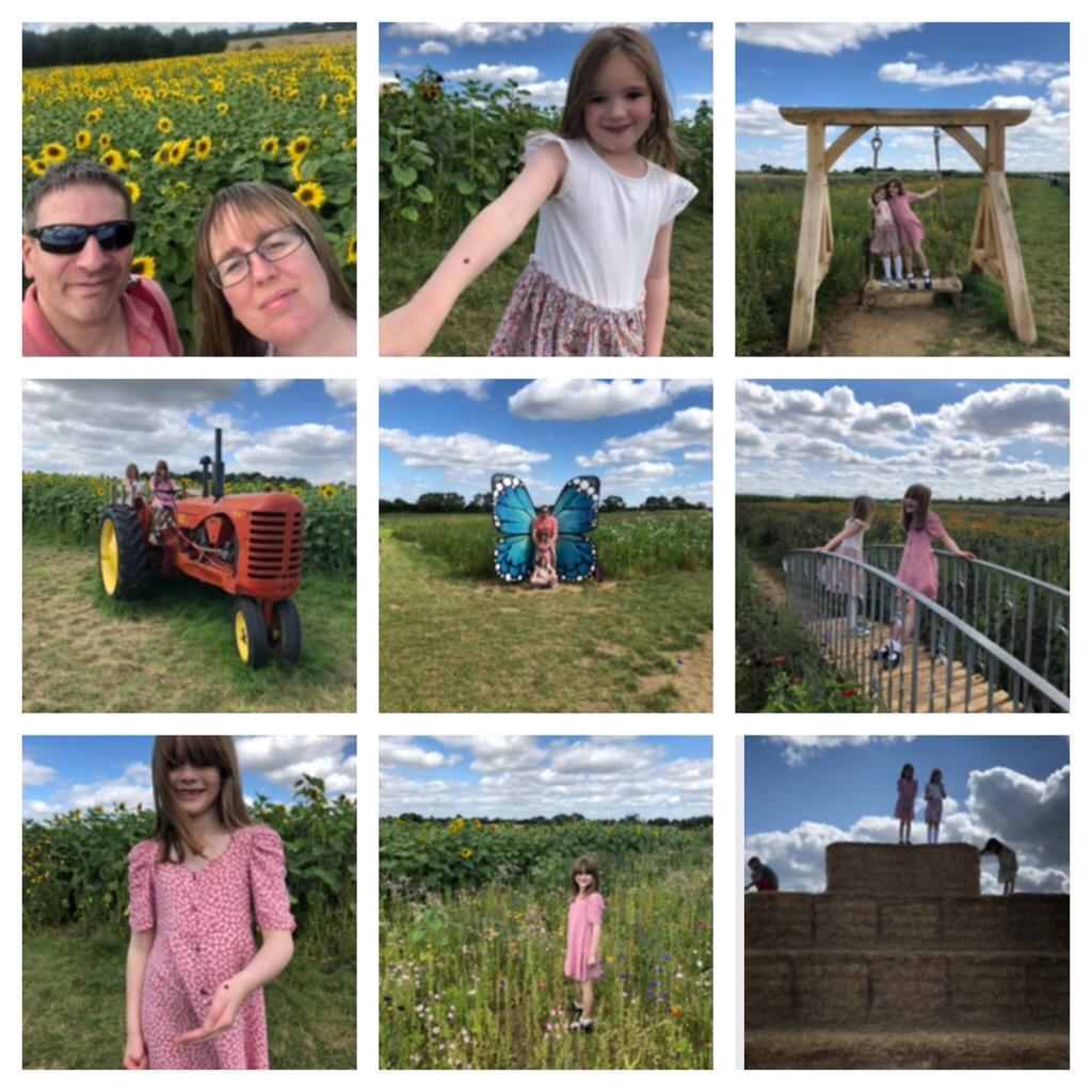 Sunflower Patch Family Day Out

On Tuesday we visited @thepatchmk  It was our third visit to this amazing event and each year it just gets bigger &amp; better. 

Grace said her favourite part was the barrel ride and Emily absolutely loved the hay bales maze. She just ran around on th