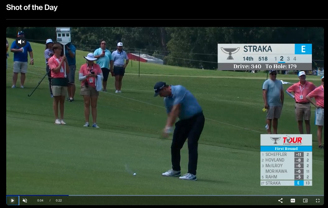 Here we go <a href="/seppstraka/">Sepp Straka</a> #shotoftheday at the #FedExCup #TourChampionship #simplyImpressive - congrats and keep on #goinglow - more on simplygolf.at