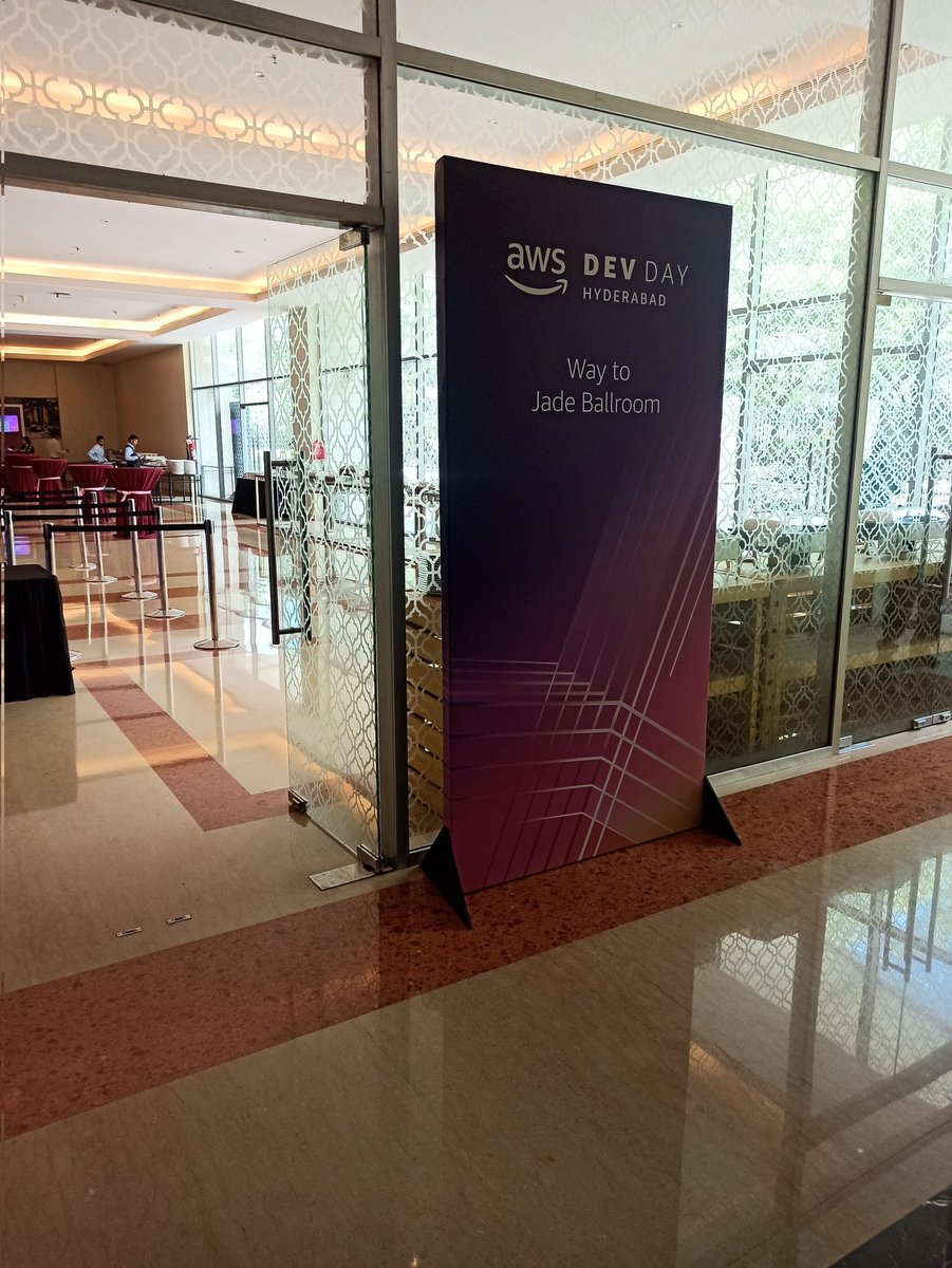 TheBilalAamer's tweet photo. Who's here at #AWSDevDays. Drop by to say hi ๐
@AWSCloudIndia @awsdevelopers @sheratonhotels #Hyderabad https://t.co/we0oUQDOuZ