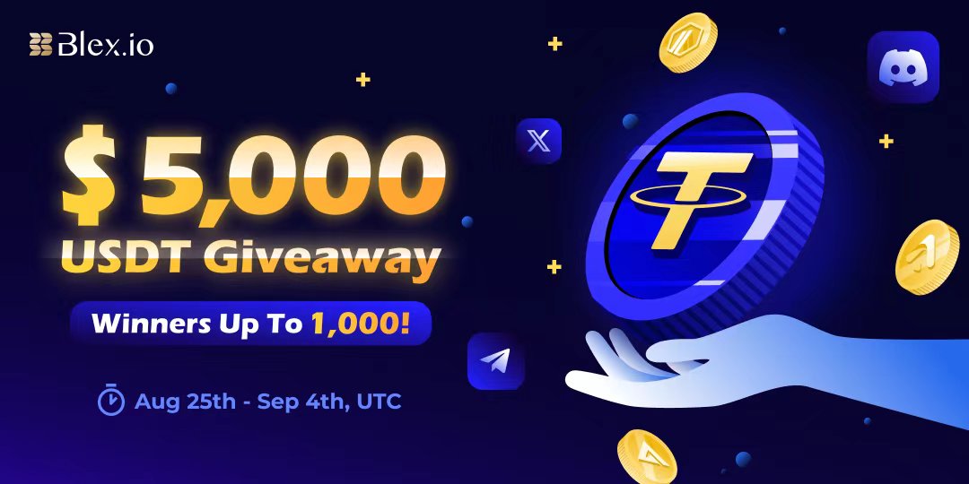 🎉Celebrate the successful launch of BLEX on the Arbitrum mainnet with a large prize pool for you to share!

Split the $5,000 prize pool in just 4 steps! 💰1,000 Winners in total!👫

1⃣️Follow us
2⃣️RT
3⃣️Tag 3 friends

And, complete the campaign✅: gleam.io/qkG1G/happy-bl…