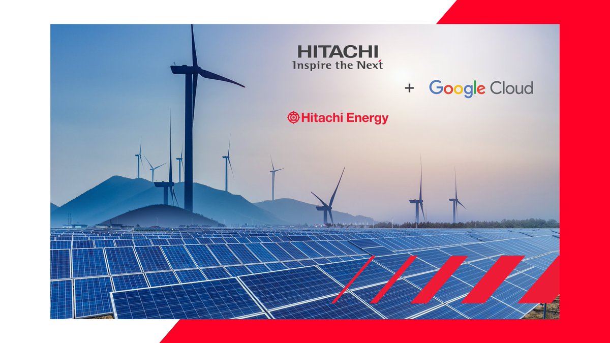 Hitachi's tweet photo. Exciting news! Hitachi Energy &amp; #GoogleCloud are partnering to co-create cloud software products and services for the global energy transition. Together, we'll meet rising market demand for cloud-based energy solutions. ⚡🌍
https://t.co/3eulsV1rTV https://t.co/966oNCzCUa