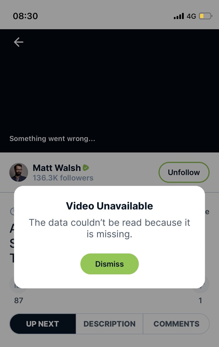 DawnOfComics's tweet photo. @MattWalshBlog Why are your episodes missing from rumble? https://t.co/qwzFlnQsXI