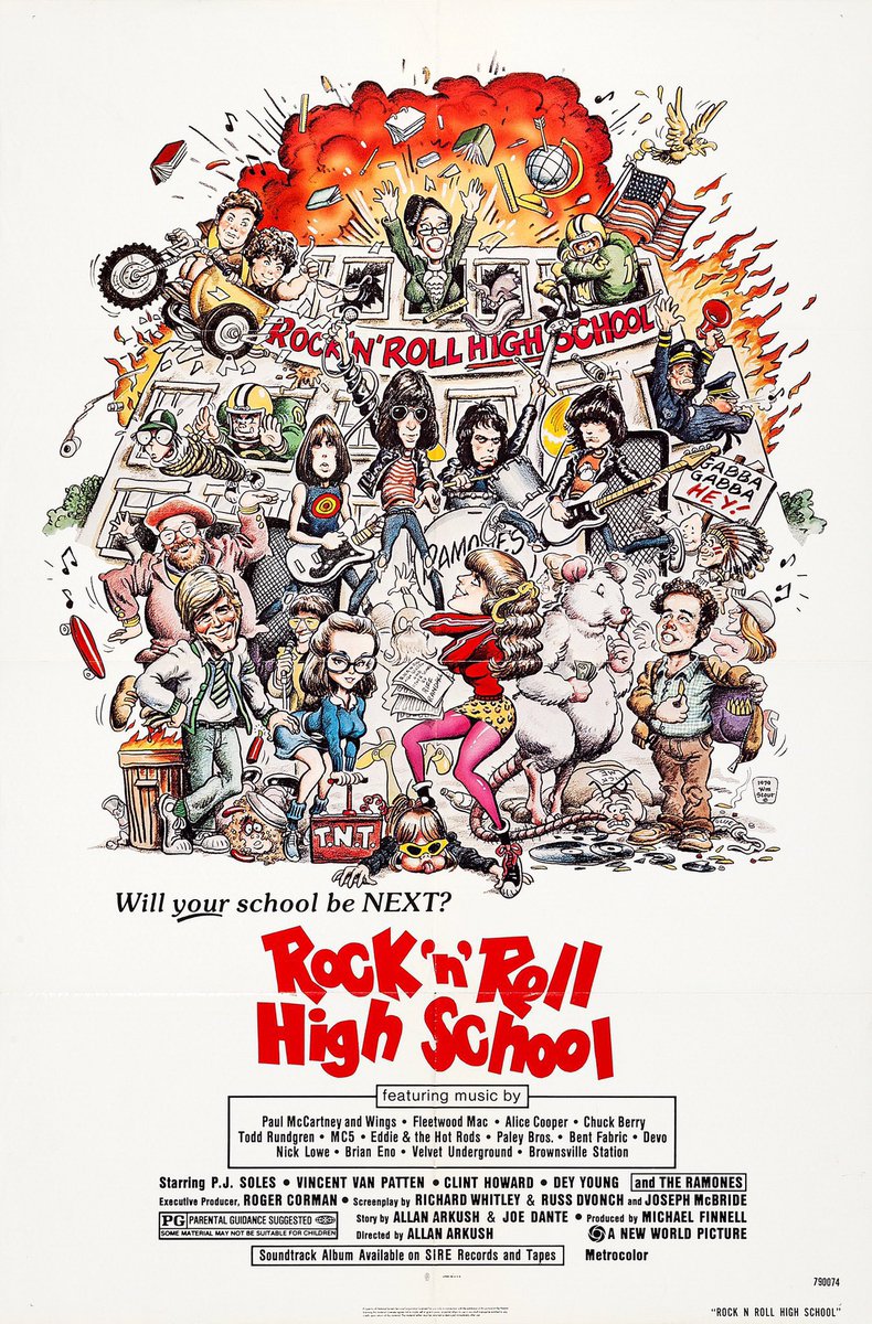 🎬MOVIE HISTORY: 44 years ago today, August 24, 1979, the movie ‘Rock ‘n’ Roll High School’ opened in theaters!

#Ramones #JoeyRamone #JohnnyRamone #DeeDeeRamone #MarkyRamone #PJSoles #VinceVanPatten #ClintHoward #DeyYoung #MaryWoronov #PaulBartel #DickMiller #DonSteele