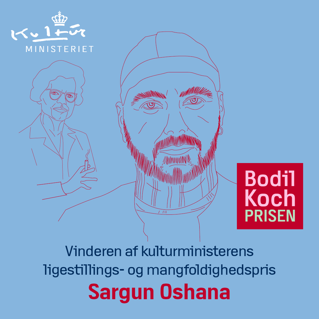 Kulturmin's tweet image. Vinder af Bodil Koch-prisen er Sargun Oshana

Prisen uddeles til Sargun Oshana for hans exceptionelle indsats for at fremme ligestilling og mangfoldighed inden for kunst- og kulturlivet.

kum.dk/aktuelt/nyhede…

#dkkultur