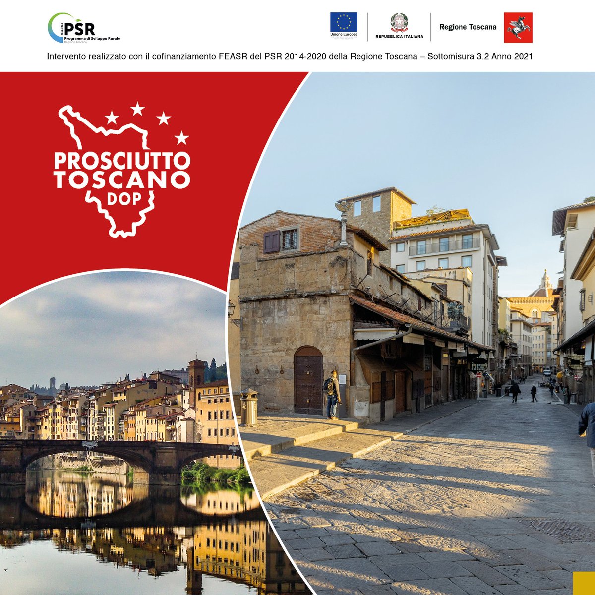 Nel 1339, la città di Firenze fu la prima città europea a pavimentare le proprie strade, dando il via ad una “moda” che ha influenzato tutti il resto d’Europa: uno dei tanti primati della Toscana (oltre alla bontà del #ProsciuttoToscanoDOP, ovviamente😉).