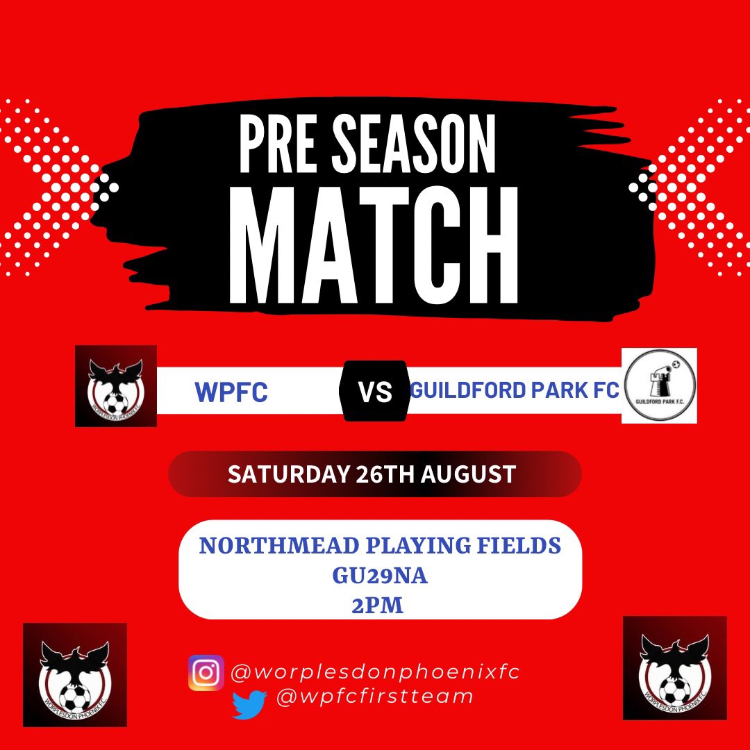 PRESEASON FRIENDLY GAME 8 Great game last night 🆚 @WRFC_Club U18’s, gave the young lads a taster of what adult football is all about. This Saturday is our final fixture 🆚 @GuildfordParkFC 📅 26/08/23 ⏰ 2pm 🏟 Northmead Playing Fields 📍 GU2 9NA 🔴⚫️🔵⚫️👊 #UTP #preseason
