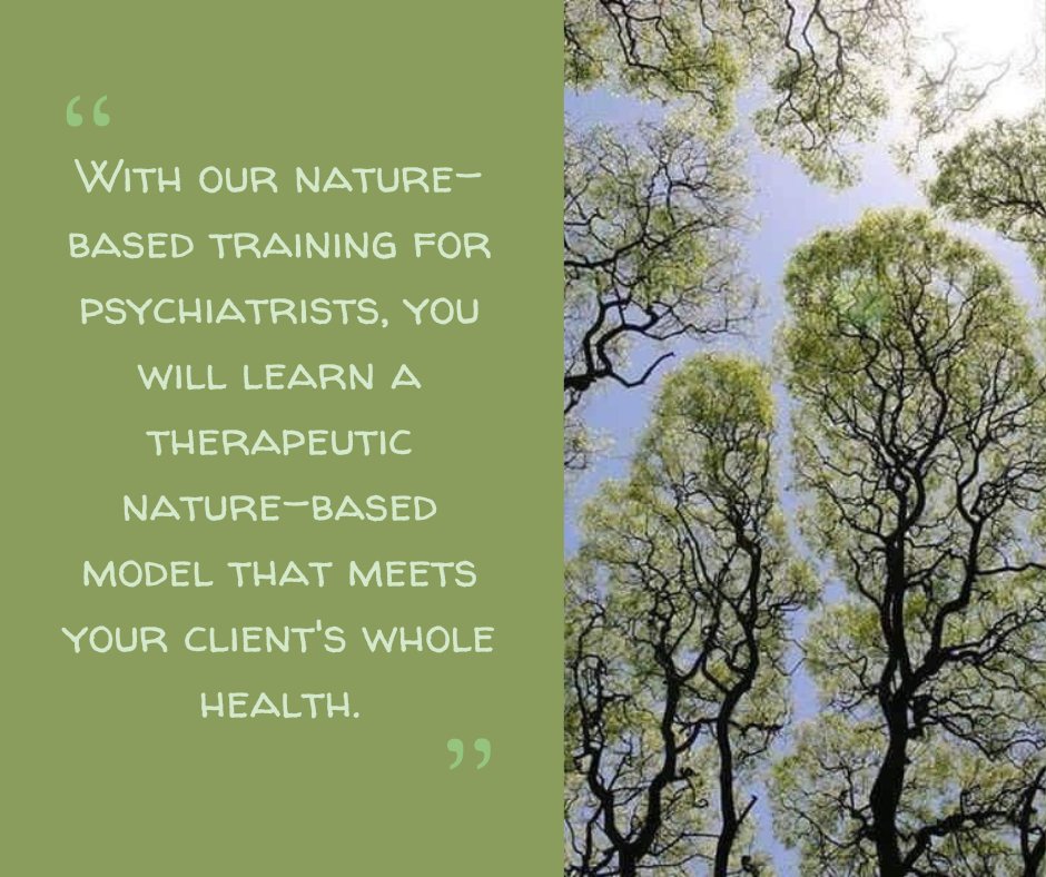 outdoorteacher's tweet photo. #Natureconnection is a powerful therapeutic tool for treating a wide range of mental health conditions. You'll learn a therapeutic nature-based model that meets your clients’ whole health:
https://t.co/5nWqe9R7bj
#Psychiatrists #benefitsofnature #CPD #naturebasedtherapy https://t.co/QMnDfLTNZF