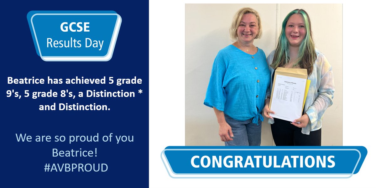 Even more success!  
#AVBProud #GCSEResultsDay <a href="/UnitedLearning/">United Learning</a>