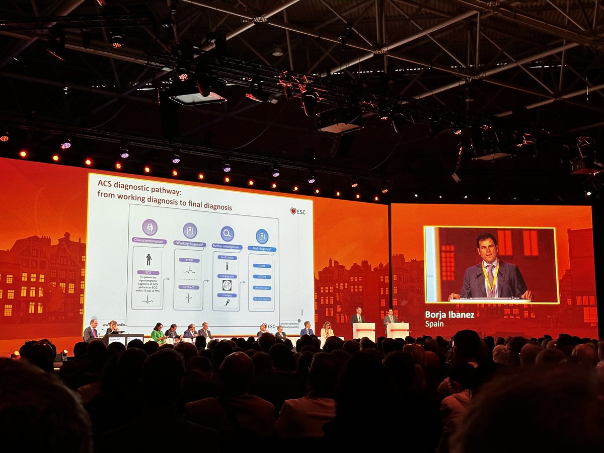 For the first time in history, #ESC merges ST-elevation ACS and non-ST elevation ACS guidelines!

#ECG at presentation is a WORKING diagnosis, final diagnosis has to be corrected upon angiography.

An important step towards the occlusion myocardial infarction era recognizing the