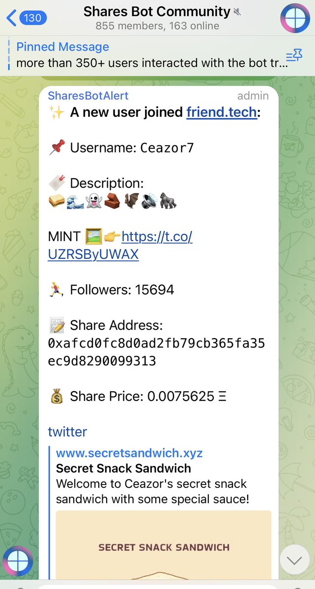 Shares Bot tweet media