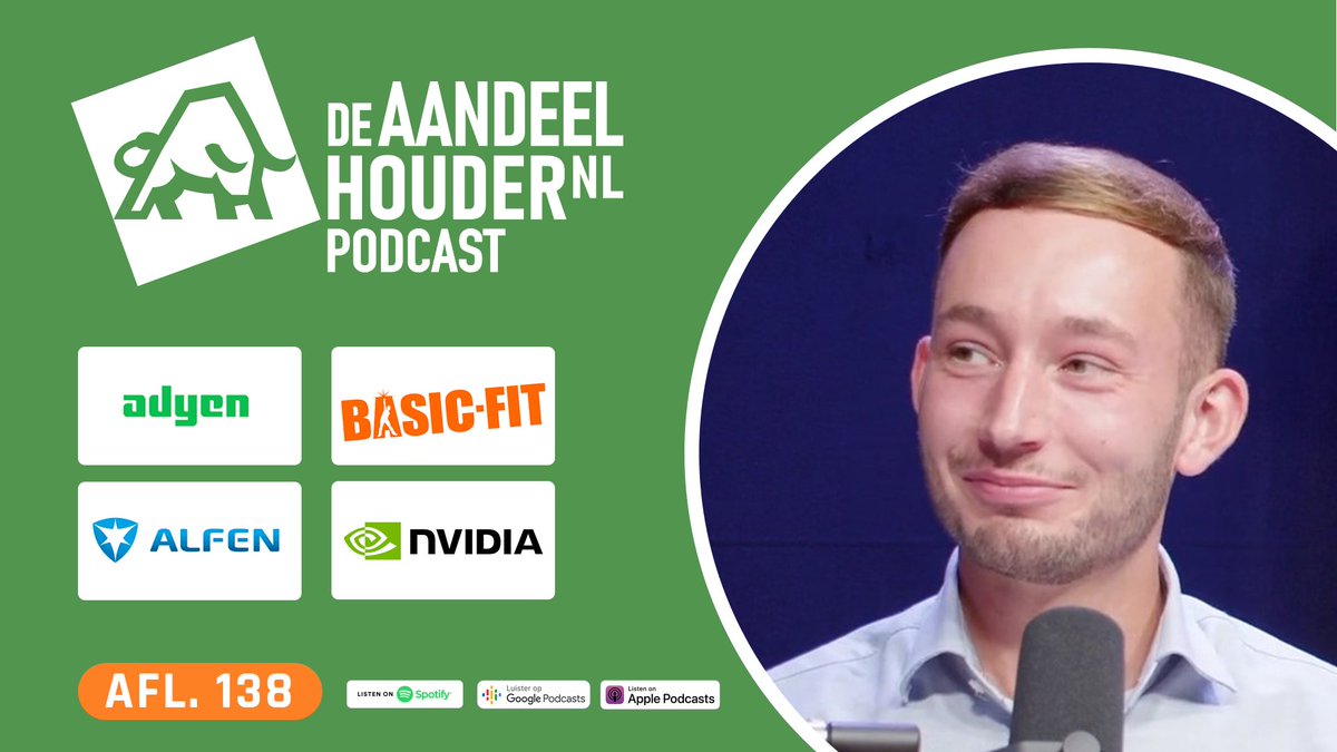 deaandeelhouder's tweet photo. 📢 Nieuwe podcast @deaandeelhouder online
📈 Over #NVIDIA, #Alfen, #Adyen, #ARM, #Sif, #BasicFit, #Baidu & #ASMI
✅ De podcast voor beleggers
👥 Met @NicoInberg @BeuvingJordy & @AlbertJellema
▶️ Podcast bekijken: https://t.co/LyHvEblmKa https://t.co/JhwXoXOEzp