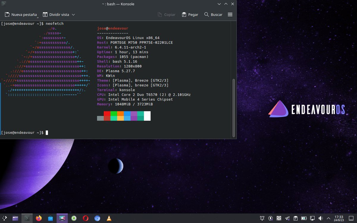 jose_a57's tweet image. Hoy es #ViernesDeEscritorio #EscritorioGNULinux esta vez con #EndevourOs un #Arch con casi todo de serie para un portátil Toshiba Portege M750-114 rescatado del desguace y que va de lujo con esta distro. Instalación calentita de ayer.