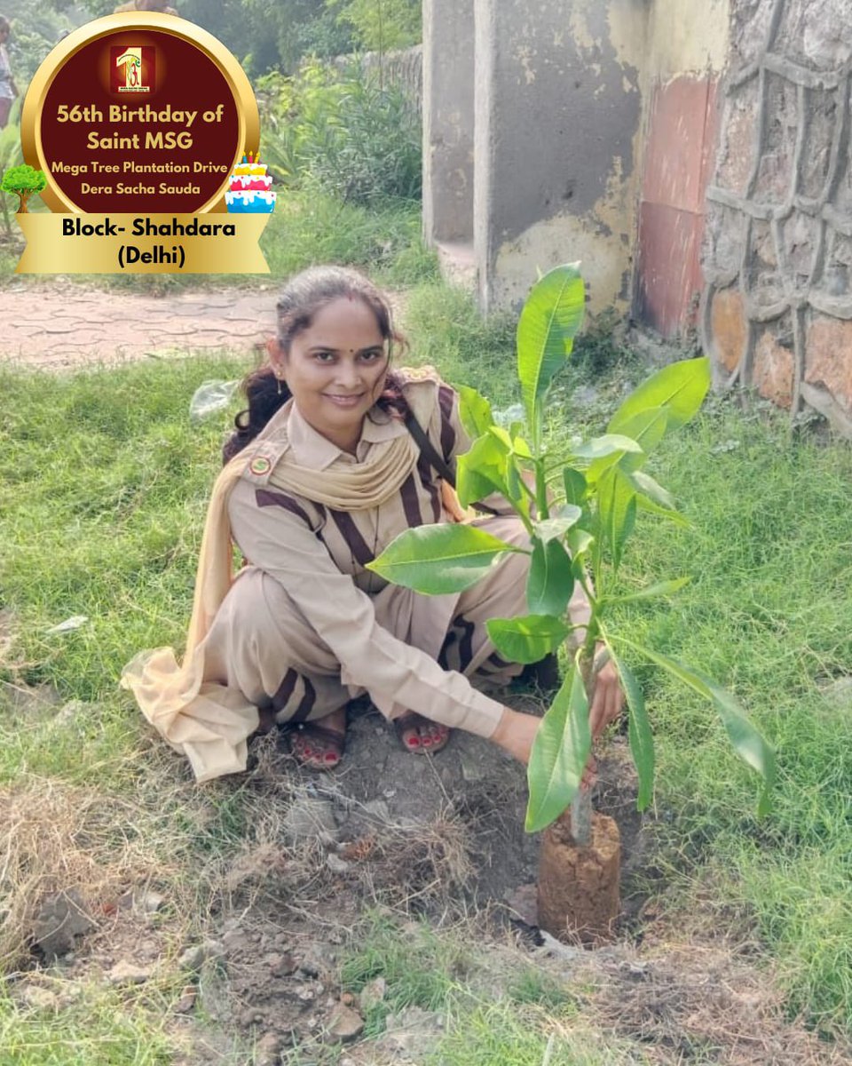 DSSNewsUpdates's tweet image. Celebrating life, celebrating nature. Birthday wishes to our guiding light! For ‘MSG Bhandara’ 56th birthday of Saint Dr. Gurmeet Ram Rahim Singh Ji Insan, Dera Sacha Sauda volunteers pledged to make world greener.  🌍 🌳 #56thBirthday #SaintDrMSG #TreePlantation