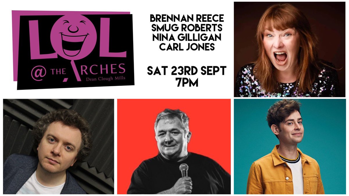 🆓 🎟️ BUY 8 TICKETS, GET 2 FREE Get a gang of you together for a fab, laughter filled evening at our #COMEDYNIGHT on Saturday 23rd September. 🎟 thearchesdeanclough.com/other-events/l… 🎤 @BrennanReece @smugroberts @ninagilligan & Carl Jones (Compere) 🍴 Includes Supper 💰 £24pp