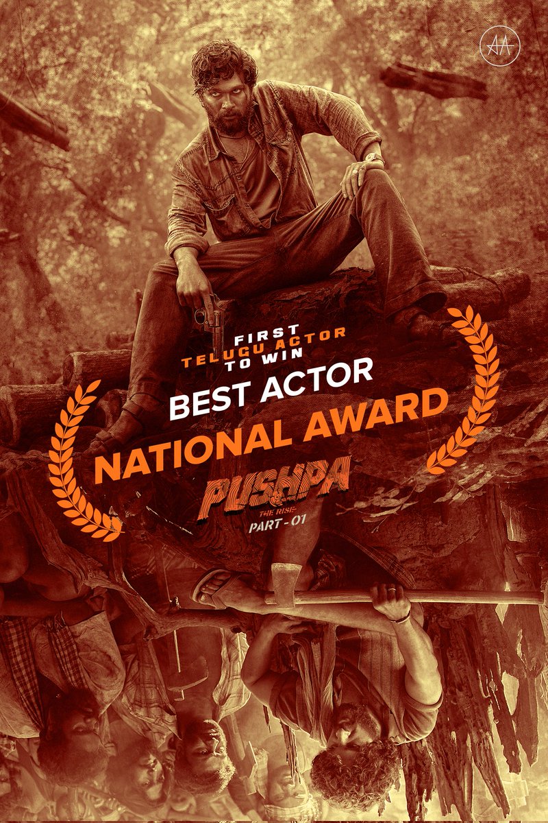 Hearty Congratulations to ICON 🌟 @alluarjun on winning the National Award, best actor for #Pushpa 🔥👏 We're all Proud of you for becoming the 1st Telugu actor to achieve this sensational feat 🙌 Hope you climb more scales with #Pushpa2 #NationalAwards