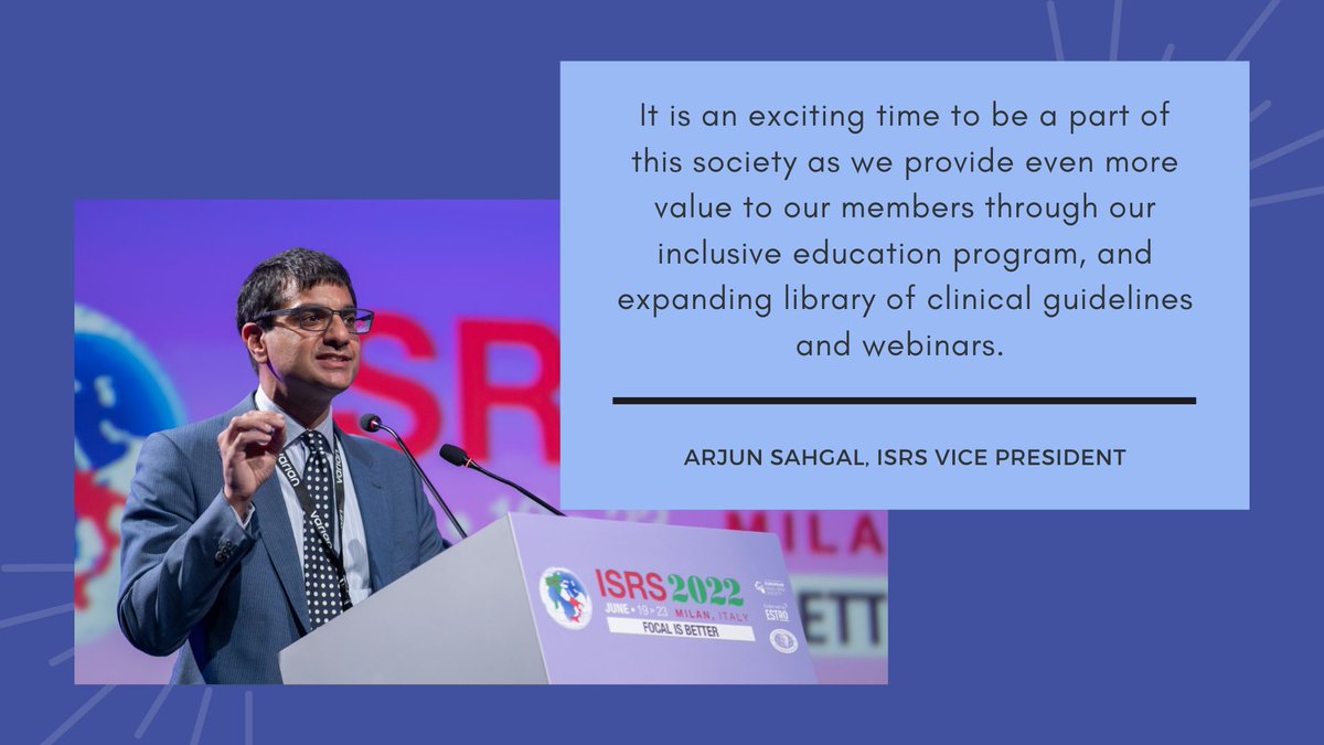 Check out the latest @ISRSy Guideline: SBRT FOR HEPATOCELLULAR CARCINOMA: META-ANALYSIS AND ISRS PRACTICE GUIDELINES isrsy.org/en/radiosurger… 'It is an exciting time to be a part of the society as we provide even more value to our members.' @SahgalArjun ISRS VP