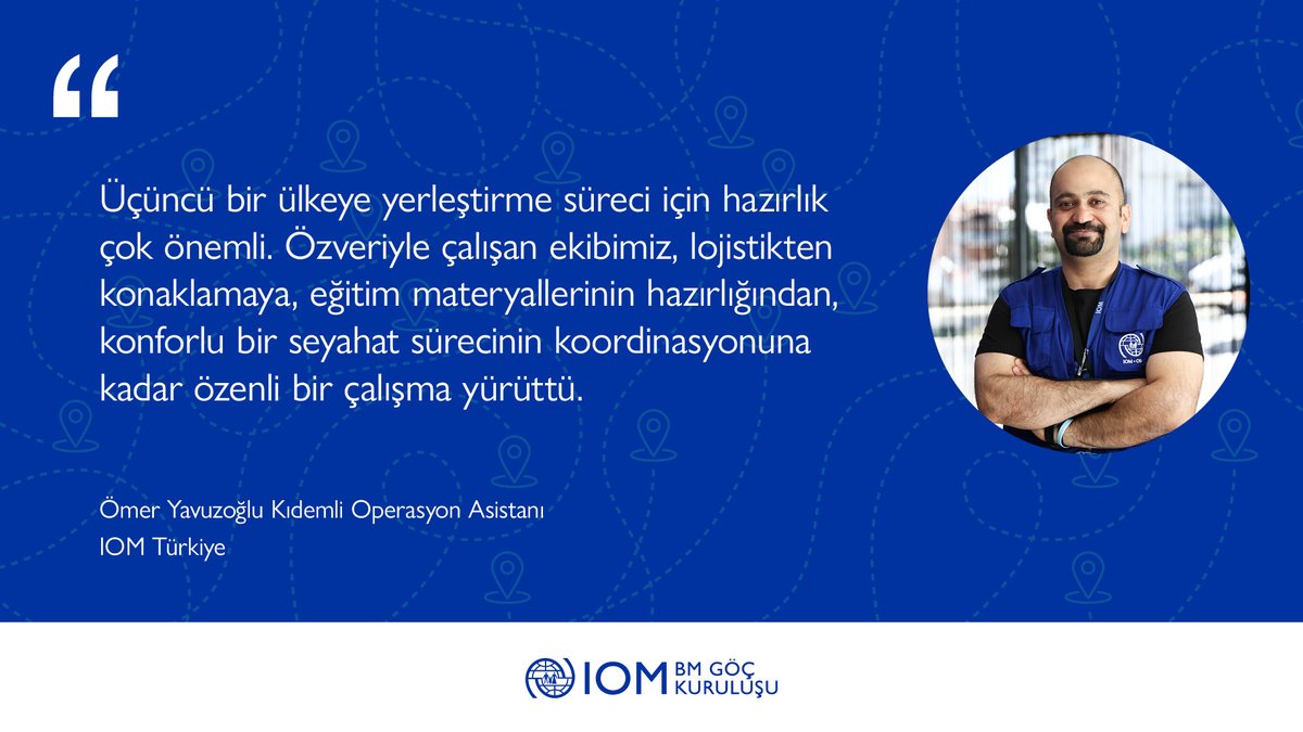 IOM Türkiye'nin operasyon ekibi, güvenli ve onurlu göçü teşvik etmek amacıyla, mültecilerin tüm seyahat öncesi prosedürlerinin sorunsuz ilerlemesini sağlamak için özenle çalışıyor.

Bu süreçteki değerli katkıları için @Maahanmuuttovir & @EUSArahastot'a teşekkür ediyoruz.