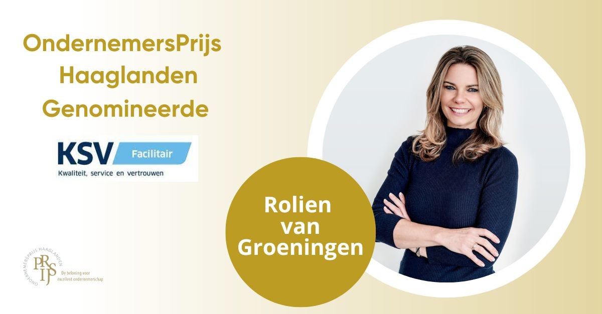 Genomineerde Rolien van Groeningen is directeur van KSV Facilitair. Zij heeft een sociaal kompas, zowel binnen als buiten haar organisatie. Rolien is echt een voorbeeld van een succesvolle ondernemende vrouw. Succes in de halve finale!
#OndernemersprijsHaaglanden #genomineerd