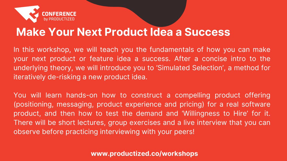 ProductizedConf's tweet image. Join René Bastijans and Andrej Balaz in their workshop &quot;Make your next product idea a success&quot; at Productized Conference! Secure your all-access ticket at the link below. 
#Productized23 #SummerPosts #VacationVibes #BusinessInSummer