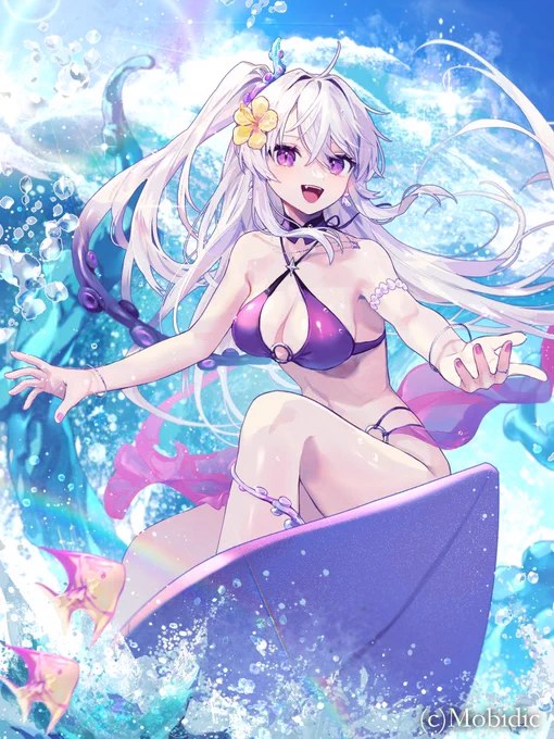 【帝国戦記】にて「水着・ナイアーラトテップ」を描かせていただきました。 よろしくお願いいたします! #帝国戦記