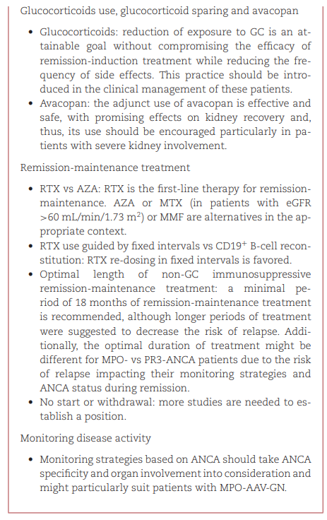 NDTsocial's tweet photo. Management of antineutrophil cytoplasmic antibody–associated vasculitis with glomerulonephritis as proposed by the ACR 2021, EULAR 2022 & KDIGO 2021 guidelines/recommendations
🔓https://t.co/hSOCrZoY3a
📸Comparison of ACR/VF guidelines, EULAR recommendations & KDIGO guideline https://t.co/C80WYOAMMM