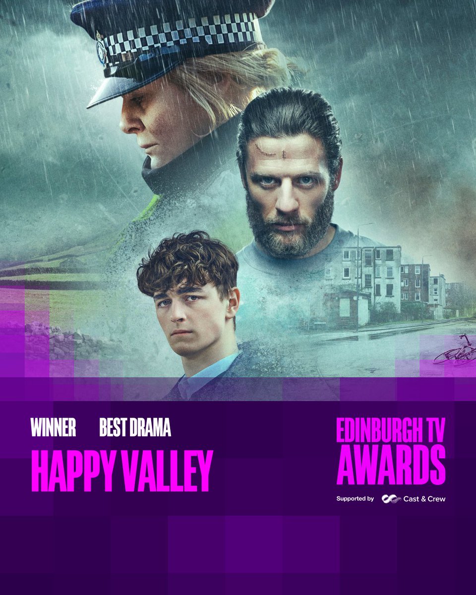 🏆 Happy Valley named Best Drama at the #EdTVAwards.

Congratulations to our BBC Studios Productions Label @LookoutPointTV, Sally Wainwright, and all the team behind the spectacular final series.