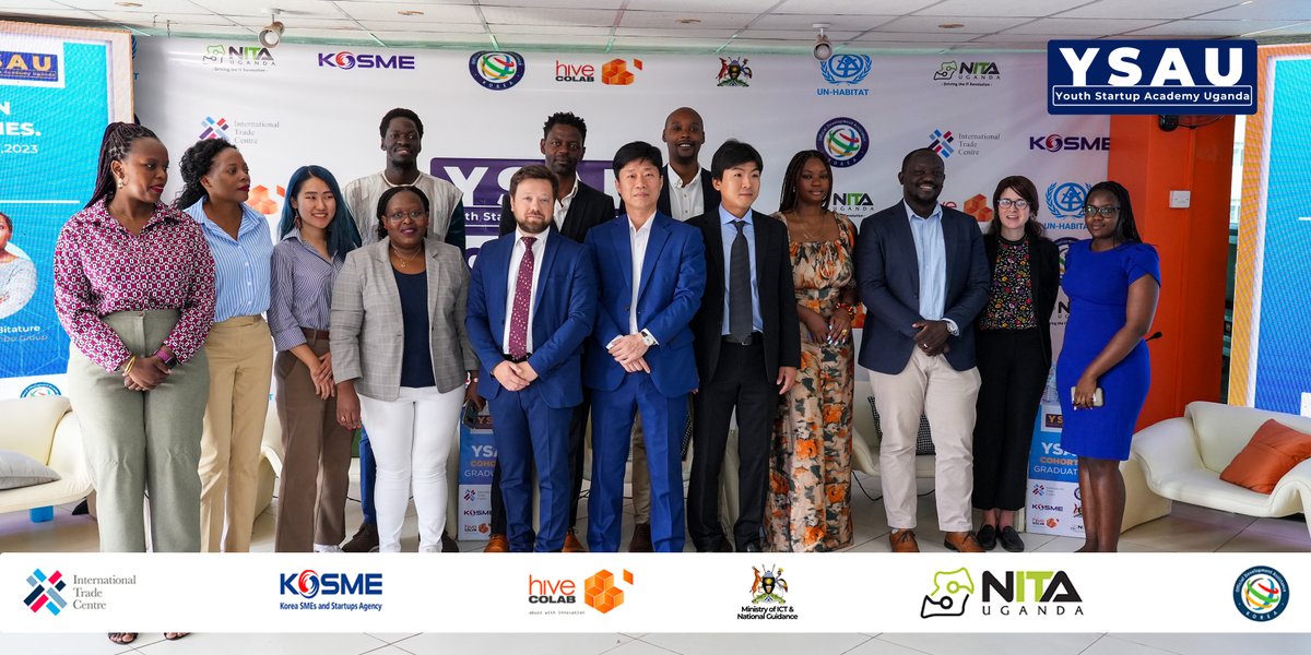 🎓#graduation🙌 #YSAU partners; @ITCnews, @NITAUganda1, Korea SMEs and Startups Agency , @hivecolab unite, rejoicing in Cohort 2 startup triumphs at the #YSAU startup graduation ceremony. A testament to collaborative success! 🌟🎉 #HAPPENING hivecolab.org