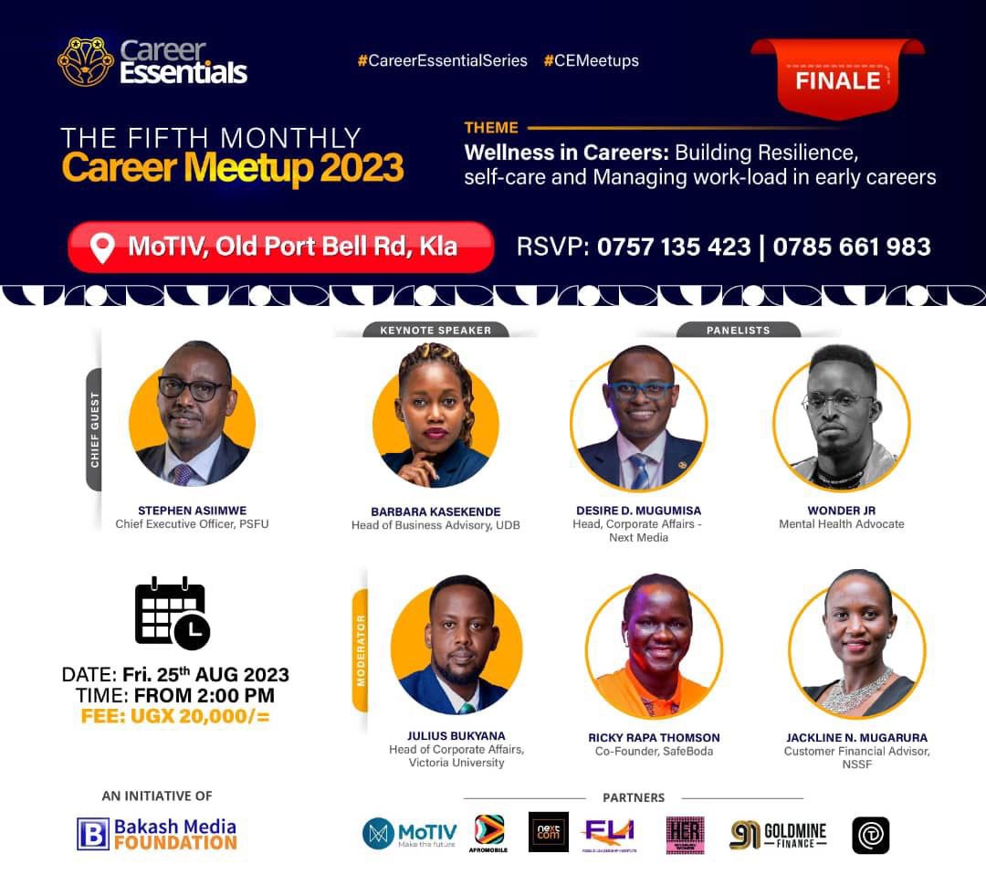 The FINALE of the #CareerEssentialSeries is on this afternoon. 2pm | At the Motiv - Portbell road📍 Theme: Wellness in Careers: Building Resilience, self-care and Managing work-load in early careers —Pay: 20K Be apart of the conversation using👉 #CEMeetUps This is an…