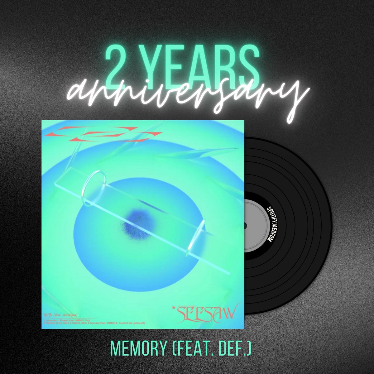 SpotifyJaebeom's tweet photo. [ #SpotifyJaebeom Update ]

22 August 2023
ครบรอบ 2 ปี 🤍🤍
Memory - (feat. Def.) 
 
🔗 https://t.co/PB3Mn69zse

#MemoryFeatDef #SEESAWxDEF
#Def #JAYB  #제이비 @jaybnow_hr https://t.co/OqbK0RUQ5b