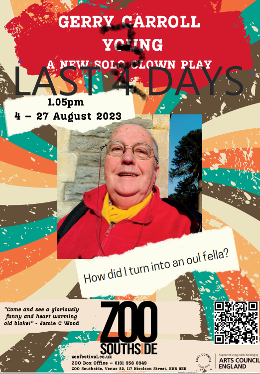 gerryccarroll's tweet photo. LAST 3 DAYS! Come and see the show I've mde of myself.
Thank you to everyone who's been to see me. Please ecourage everyone to come!

Must end Sunday.

#fridayflyer #edfringe @ZOOvenues  @edfringe https://t.co/XeDCr2RkXc