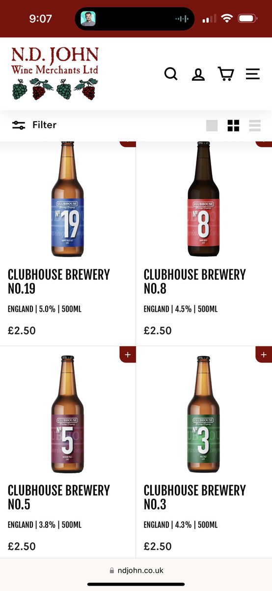 You can now get our <a href="/TheClubhouseBC/">Clubhouse brewing</a> Beer at <a href="/ndjohnwine/">ND John Wines</a> . Check out the like here. ndjohn.co.uk/collections/ne…