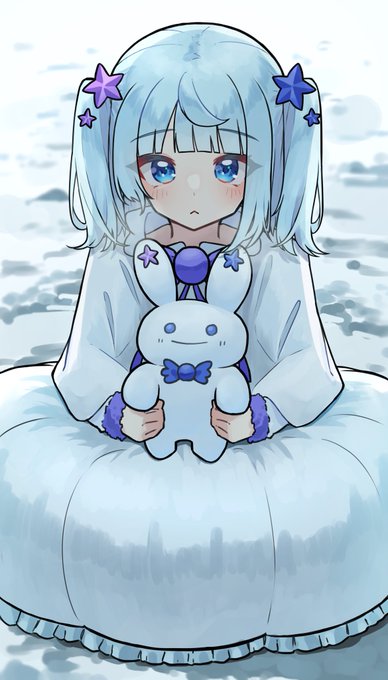 「blue hair stuffed bunny」 illustration images(Latest)