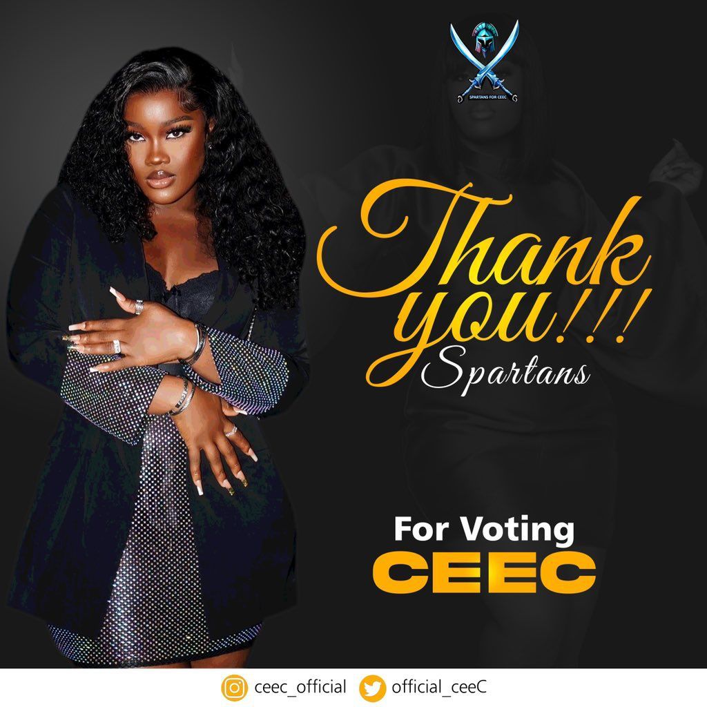 IyunCrown's tweet photo. Spartans worldwide and all lovers of ceec, thank you for voting the King. God bless us all.
#bbnaija
#bbnaijaAllstars
#Ceecx120m
#truecolorxceec https://t.co/0Y6Tc43dVl