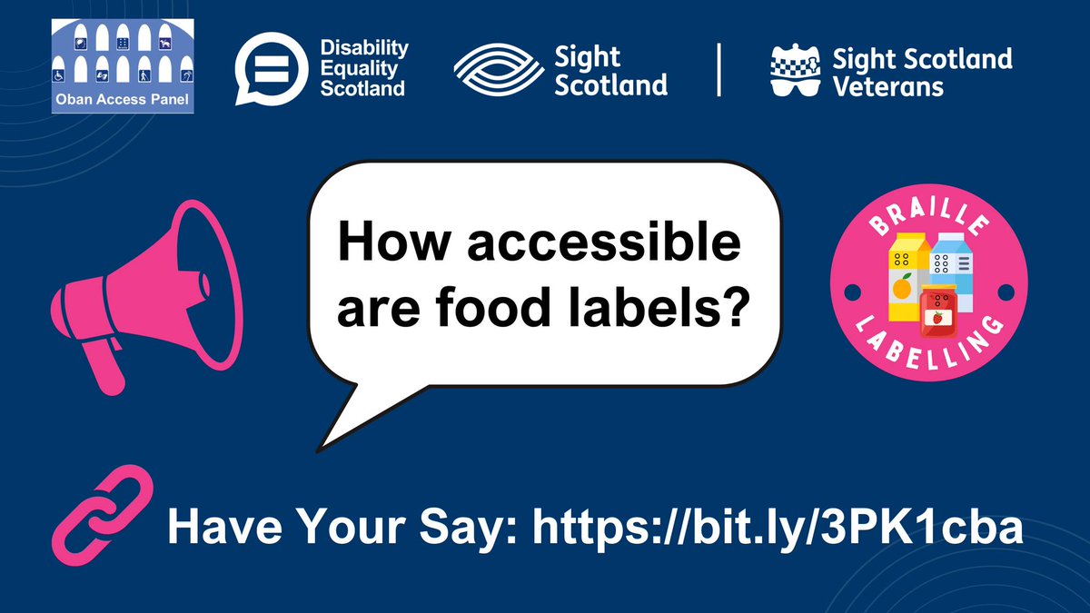 BrailleLabels's tweet photo. 📢There is less than one week left to share your views with us about the accessibility of food labels

🔗Follow this link to fill in the survey: 
👉https://t.co/KH8jy3C3pr https://t.co/KzTHqT05PE