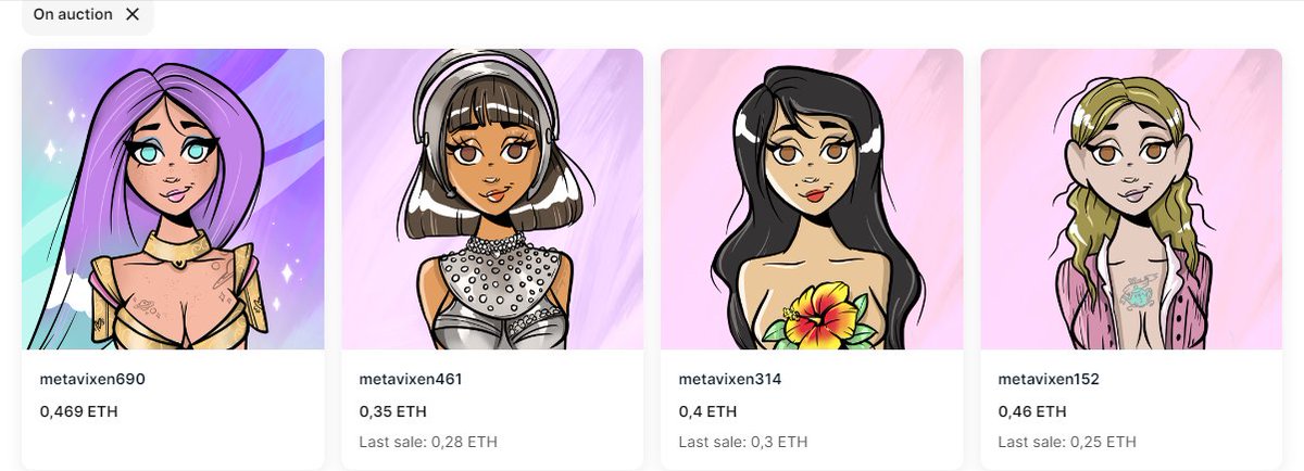 #MetaVixens on auction right now.
Very interesting friends.
<a href="/PorScherb991S/">.</a> <a href="/MetaVixensNFT/">MetaVixens 💎💜</a> 
With some interested friends 
<a href="/xy_anon/">⚔️ xy_anon 😈💎💜⚛️ ⚔️</a> <a href="/Fluffworlds/">Fluffworlds: Crypto Fluffys |💎💜| $LILSAM</a> <a href="/maddyminted/">maddy ♥️</a> 
<a href="/apines/">Alex Pines 최창성</a> <a href="/idinewithwolves/">Wolves</a>