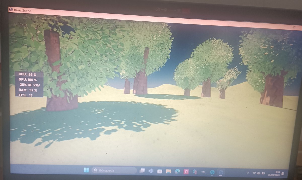 Saulcava1's tweet image. I still don&apos;t get why people say godot is not well performant, like look at this performance comparison on release build on a igpu, both have low shadow shadows but godot has good vfog, and  flax in low vfog sething. They should optimized their alpha. #FlaxEngine #GodotEngine