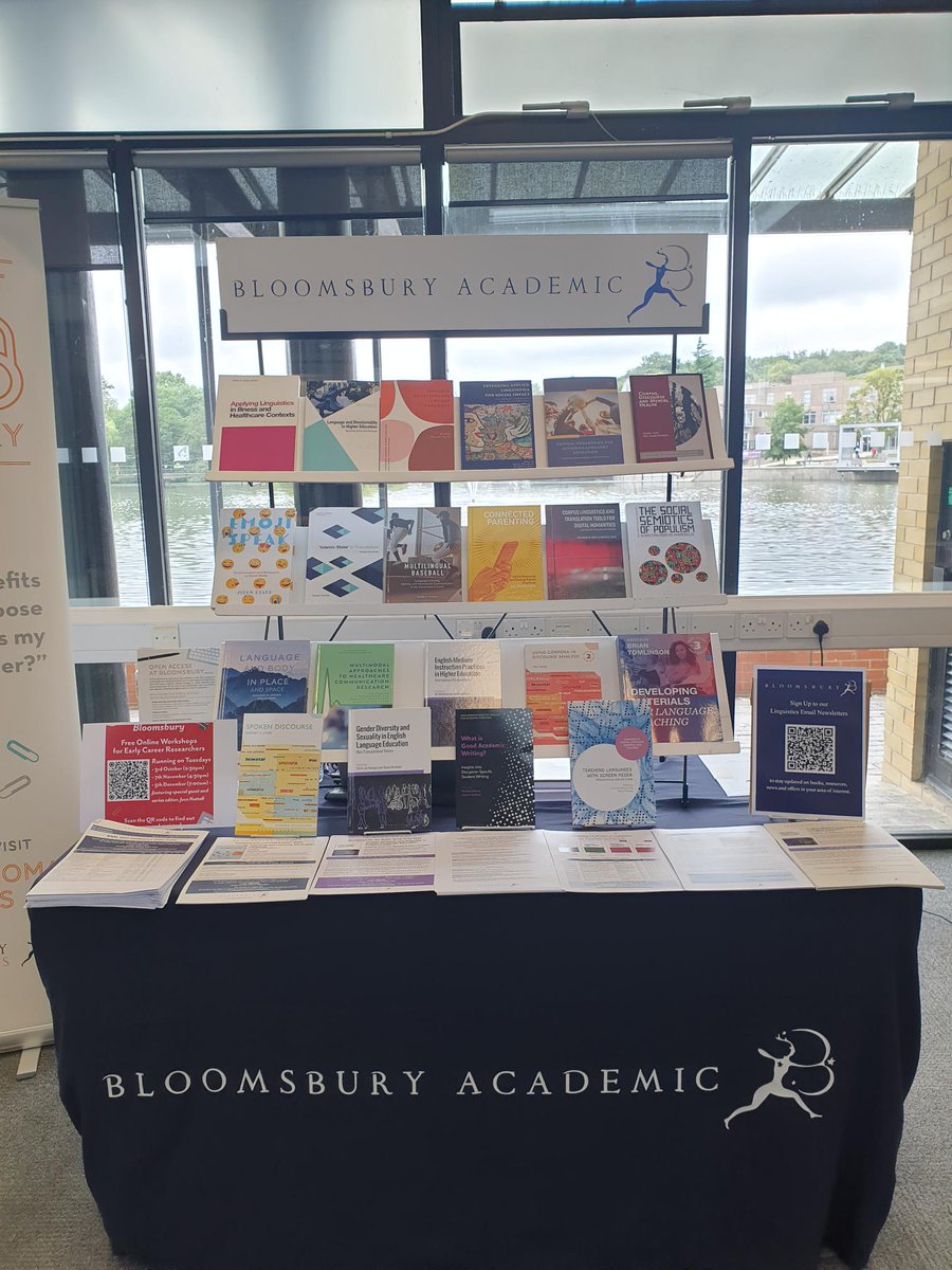 BloomsburyLing's tweet image. #BAAL2023York delegates, have you been to see us yet? Still time this morning to chat with the lovely @SarahMac_Editor about your publishing plans and how they fit with ours.

Plus pick up a 35% discount form for all of these enticing new books &amp;amp; more! @BAAL2023York