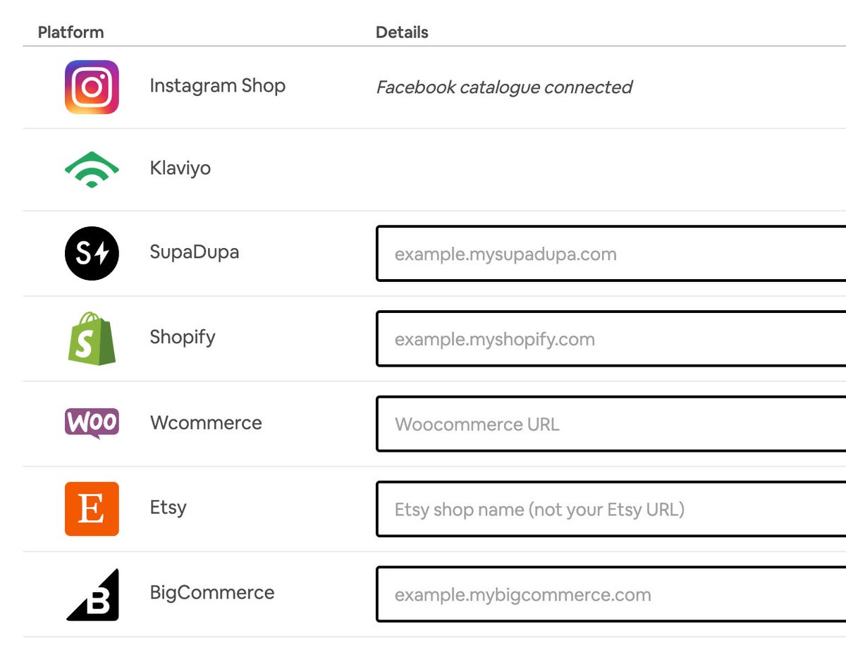 On Woocommerce, Etsy, BigCommerce, SupaDupa or Klaviyo? We've got your back too ❤️ Have us help you level up your Social Commerce game: addsauce.com  #instagram #socialcommerce