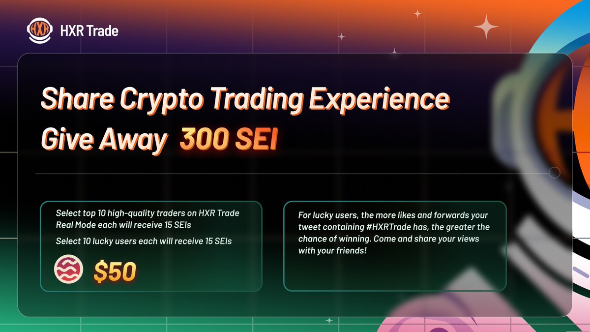 BitChatAI's tweet photo. 🎉Share #Crypto  Trading Experience , Give Away 300 #SEI   🎉

📅Duration:
August 25 - September 1

👉Check the task rules on any Campaigns Link below:
#TaskOn : https://t.co/niDfmGoS7U

#Galxe : https://t.co/SqE3PCx8Te

#Port3 : https://t.co/OWRkrAA52g

#Trantor : https://t.co/EmjZms9Szn

#HXRTrade https://t.co/73xLWajKqU