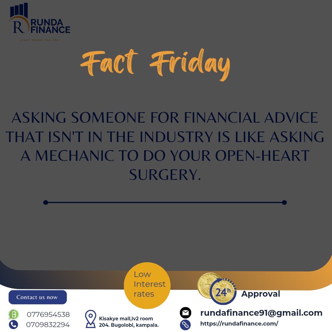 RundaFinance's tweet photo. Financial Advice isnt sought impulsively from just anyone this is because A good financial advisor will take the time to learn about your full financial situation, investigating your banking, investment, insurance, and credit needs. https://t.co/nicnPHsJjo