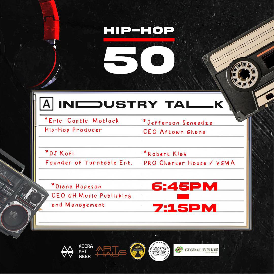 therealdjkofi's tweet photo. Join us for an electrifying celebration of Hip Hop 50  &amp; Ghana’s influence and contribution to the Global Culture! 
Ghana! Get ready for an exhilarating immersive experience thru the memorabilia, films, and stories of the industry players and pioneers who have made their impact! https://t.co/vaMHsechxn