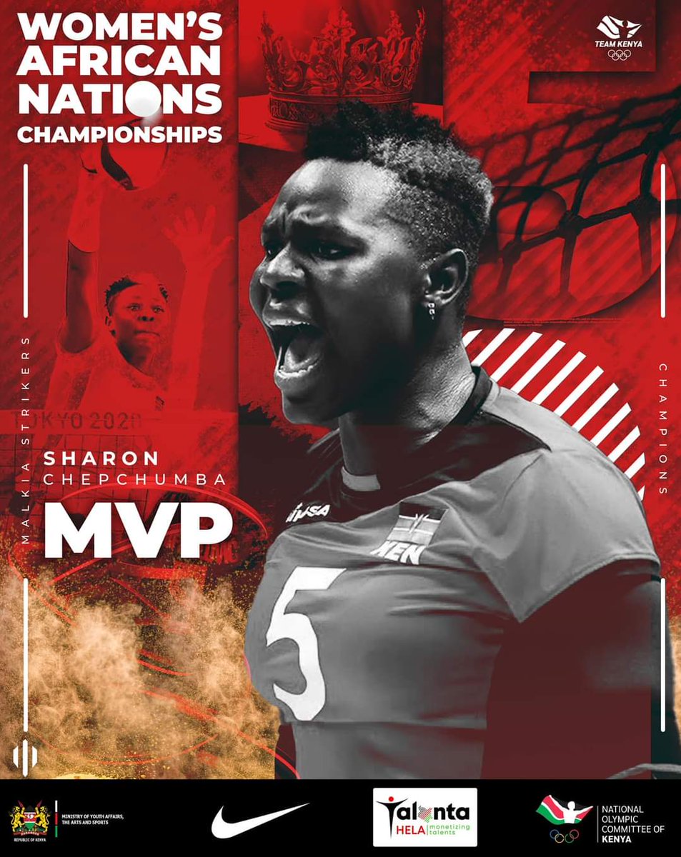 CarolRadull's tweet photo. Sharon Chepchumba Kiprono was named the Most Valuable Player in the just concluded 2023 Africa Nations Volleyball Championship.

Congratulations, we are proud of you for your remarkable achievement with the team👏❤️

#RadullKE 
#MalkiaStrikers https://t.co/ntNjK5vXWY